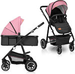 Lionelo Amber Adjustable 2 in 1 Baby Stroller Suitable for Newborn Pink Rose