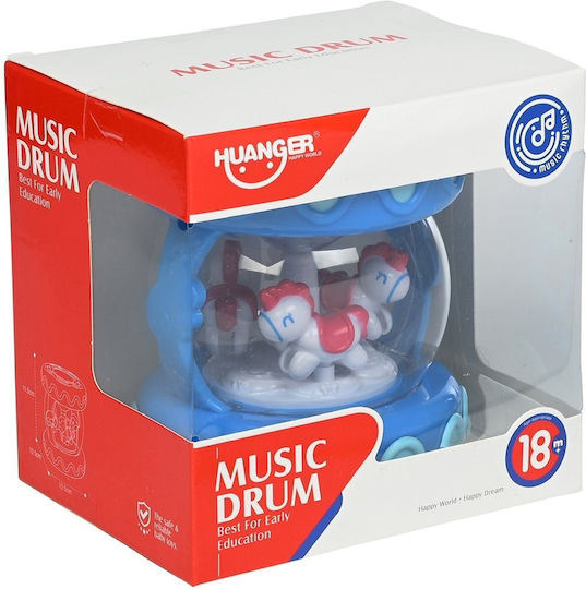 Martin Toys Музикален инструмент Барабан Карузел със светлина за 18++ месеца