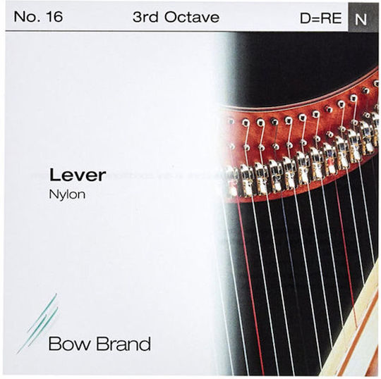 Bow Brand Single Nylon String for Harp Lever Re D 3rd Octave
