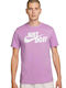 Nike Just Do It Bărbați T-shirt Sportiv cu Mânecă Scurtă Violet