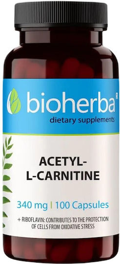 Bioherba Acetyl L-carnitine 340mg Acetil L-Carnitină 100 capace