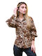 Zilan Women's Long Sleeve Shirt Brown