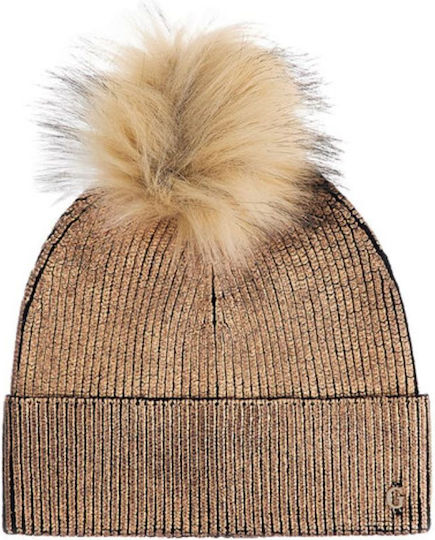 Pom Pom Beanie Beanie in Maro color