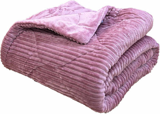 Linea Home Κουβερτοπάπλωμα Διπλό 210x230εκ. Dusty Pink