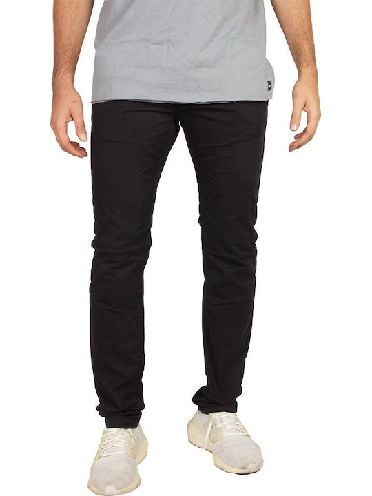 Gnious Trousers Chino Elastic in Slim Fit Black