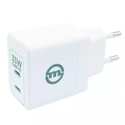 Tech-Protect Charger with Integrated Cable 35W Whites (Gan)