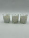 blokker Christmas Glass White Candle 6.5x5.5cm 3pcs