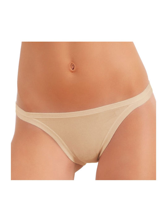 Jadea Baumwolle Damen Zeichenfolge Beige