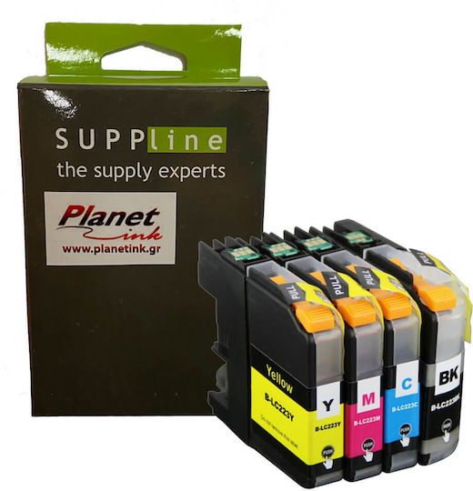 Planetink Πακέτο Συμβατών Μελανιών Εκτυπωτή InkJet Brother LC223XL 50ml Πολλαπλό (Color)