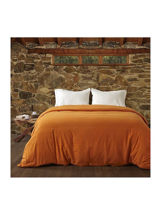 Peiraiki Patraiki Duvet Cover Flannel Single 170x250 Orange Ochre