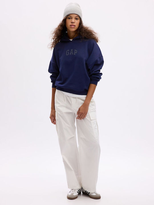 GAP Vintage Soft Logo Μακρύ Γυναικείο Φούτερ Μπλε