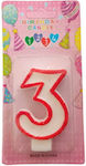 Astral Pool Birthday Candle Number "3"