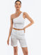 Γυναικεία Μπλούζα Off-Shoulder με έναν Ώμο Λευκή