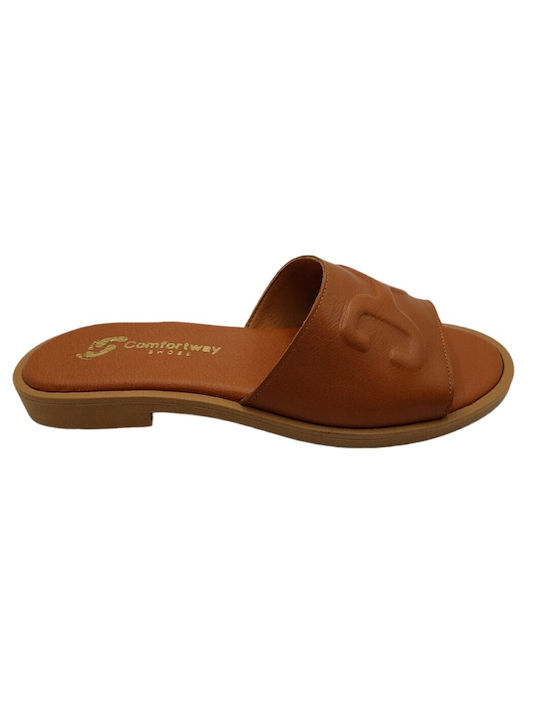 Comfort Way Shoes Piele Women's Sandals Tabac maro