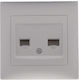 Redled Διπλή Πρίζα Δικτύου και Τηλεφώνου RJ45/RJ11 με Πλαίσιο Τύπου Cat6 σε Λευκό Χρώμα 27469