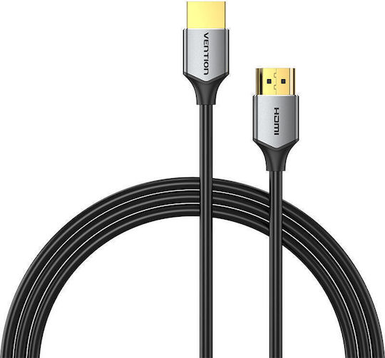 Vention Ultra Thin HDMI 2.0 Premium High Speed 4K 60Hz HDR Cable HDMI Male - HDMI Male 1m Gray
