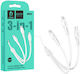 Denmen Braided USB to Lightning / Type-C / micr...