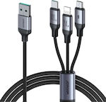 Joyroom Braided USB to Lightning / Type-C / micro USB 1.2m 2.4A Cable