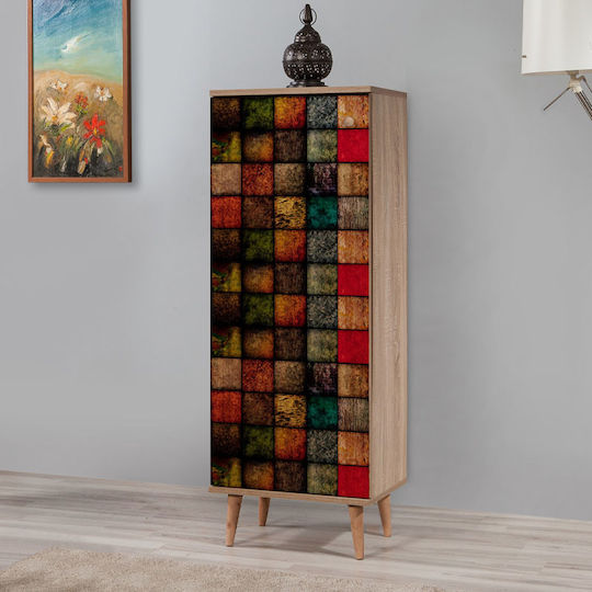 Ξύλινη Soho με 8 Ράφια Sonoma 50x38x135cm GP052-0001,1
