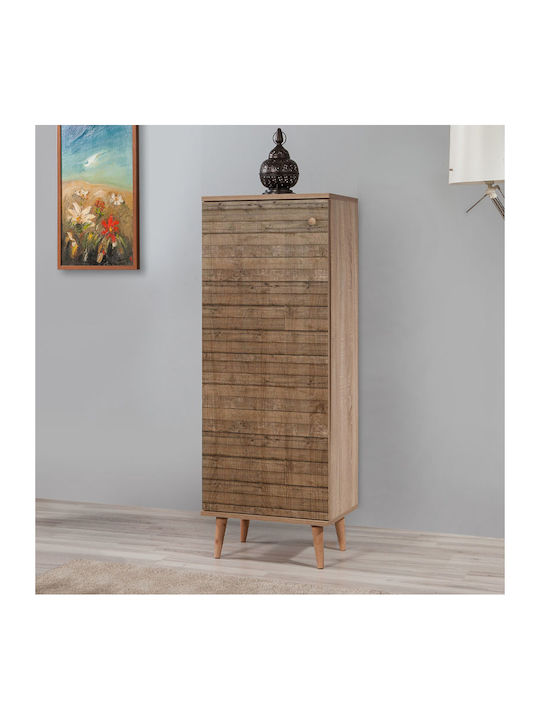 Soho Wooden Shoe Organizer with 8 Shelves Sonoma 50x38x135cm
