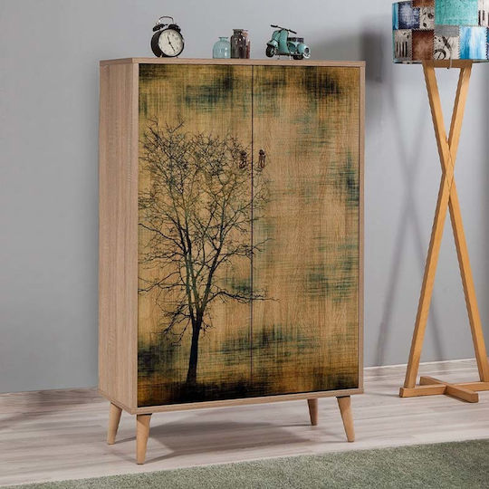 Ξύλινη Soho με 4 Ράφια Sonoma 80x36x127cm GP052-0004,4 Ξύλινη Soho με 4 Ράφια Sonoma 80x36x127cm GP052-0004,4