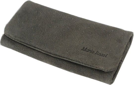 Mario Rossi Tobacco Pouch With Magnetic Clasp 16.5x7.5cm Gray