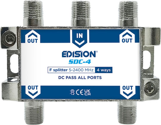 Edision 4 Ways F Splitter Satellite SDC-4