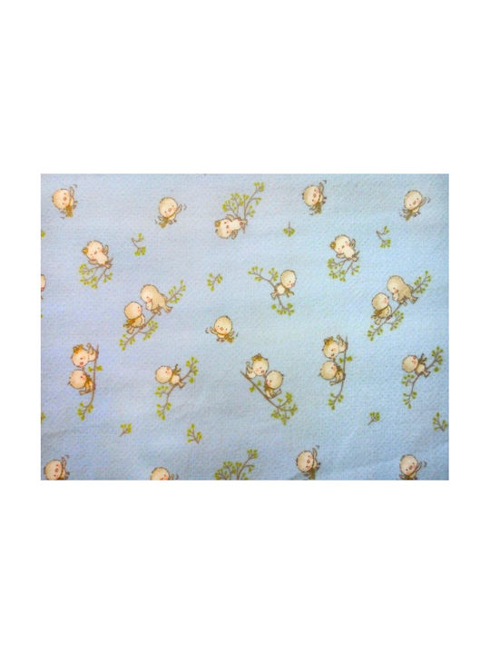 Dimcol Baby Bettlaken Für Wiege Flanell Sky Blue 80x110cm