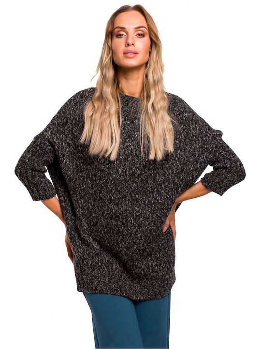 MOE Damen Langarm Pullover Braun