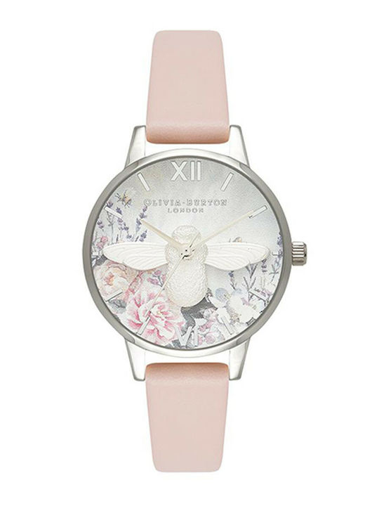 Olivia Burton Ceas de Damă cu Roz Curea din Piele