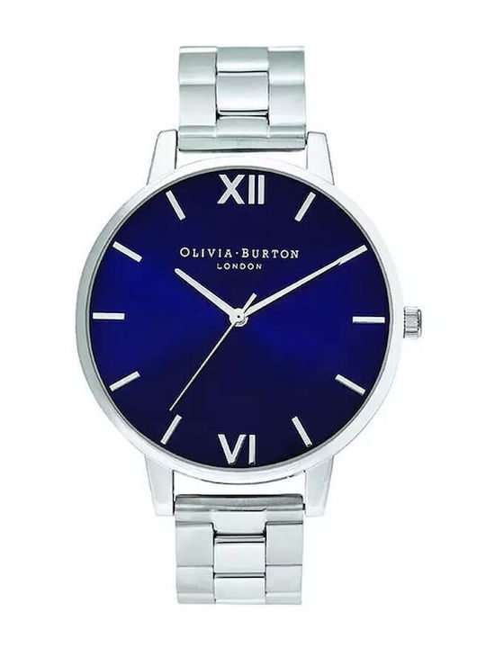 Olivia Burton Women's Watch 40mm Battery with Silver Stainless Steel Bracelet