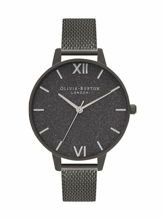 Olivia Burton Women's Watch with Black Metal Bracelet