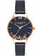 Olivia Burton Women's Watch with Black Leather Strap