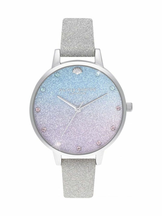 Olivia Burton Women's Watch with Silver Leather Strap