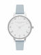 Olivia Burton Γυναικείο Ρολόι 34mm Μπαταρίας με Λευκό Δερμάτινο Λουράκι