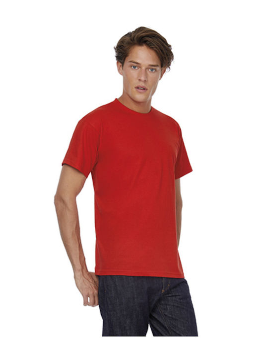 B&C Men's Short Sleeve Promotional T-Shirt Red