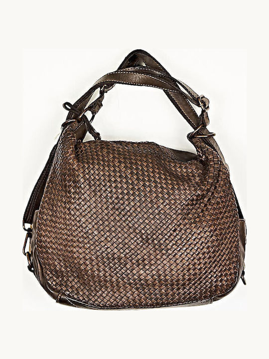 Leather Women's Bag Backpack Brown