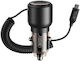 XO Φορτιστής Αυτοκινήτου 110W 5A με Θύρες: 1xUSB 1xType-C μαζί με Καλώδιο Type-C Μαύρος