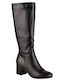 Yfantidis Synthetic Leather Women's Boots Black