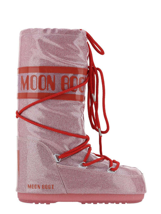 Moon Boot Women's Boots with Laces Pink