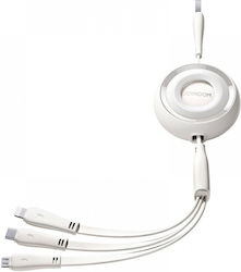 Joyroom S-A40 USB to Lightning / Type-C / micro USB Cable 1m