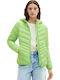 Women's Short Puffer Jacket for Winter Liquid Lime Green