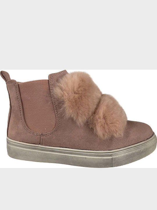 Ustyle Suede Kinderstiefeletten Rosa