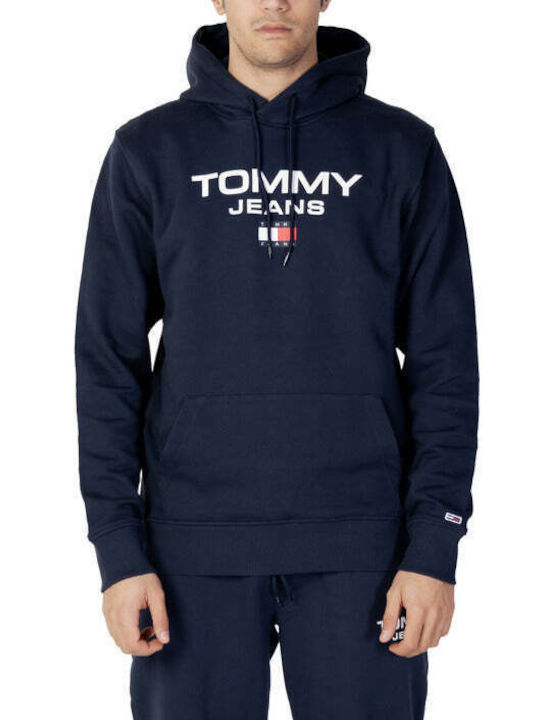 Tommy Hilfiger Herren Sweatshirt mit Kapuze und Taschen Blau DM0DM15692-C87