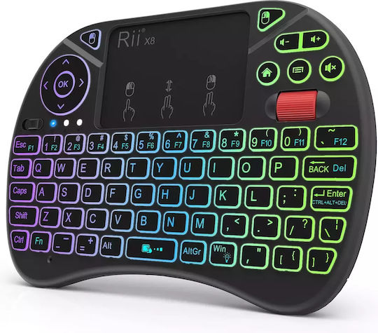 Riitek Rii X8+ Wireless Keyboard with Touchpad English US
