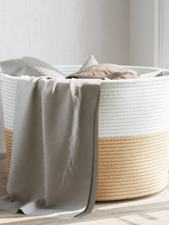 vidaXL Collapsible Laundry Basket 55x55x36cm Beige