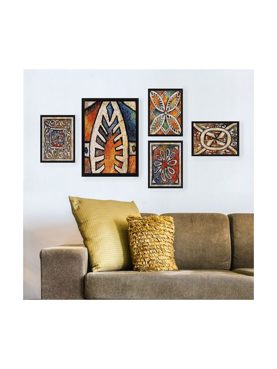 24Mall Fivefold Painting Wooden 24x29cm