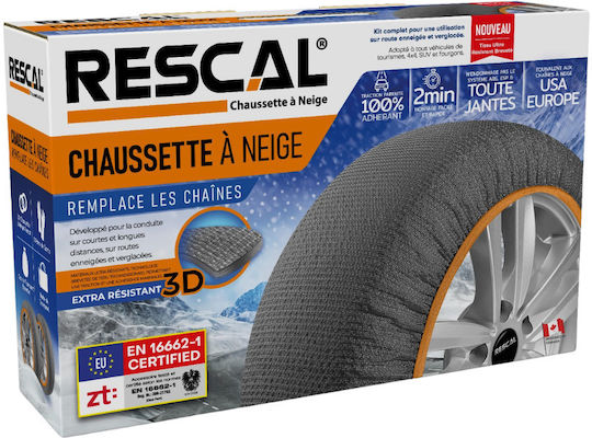 Rescal Small Αντιολισθητικές Χιονοκουβέρτες Επιβατικού Αυτοκινήτου 2τμχ