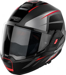 Nolan N120-1 Nightlife Flat Lava Grey Red/Silver/Black 25 Motorradhelm Aufklappbar ECE 22.06