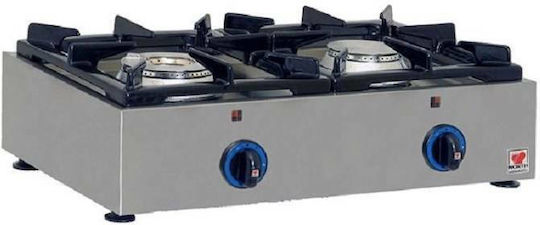 North Gas Επαγγελματική Εστία Διπλή 15kW 63x37x16cm